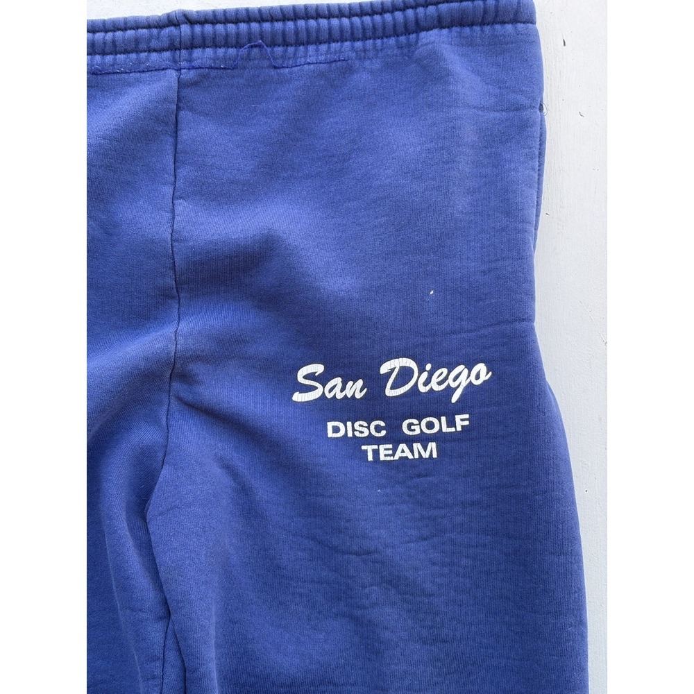 Men's Munsingwear Joggers Blue Disc Golf Team L Sweats Frisbee Hippie San Diego
